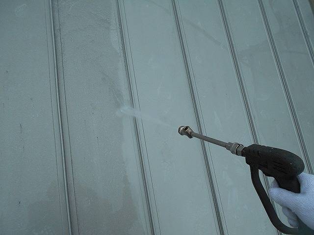 塗装工事　屋根トルネード洗浄
